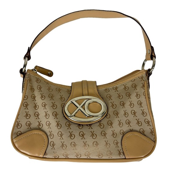 XO Y2K Tan Monogram Top Handle Mini Shoulder Bag - Picture 2 of 4